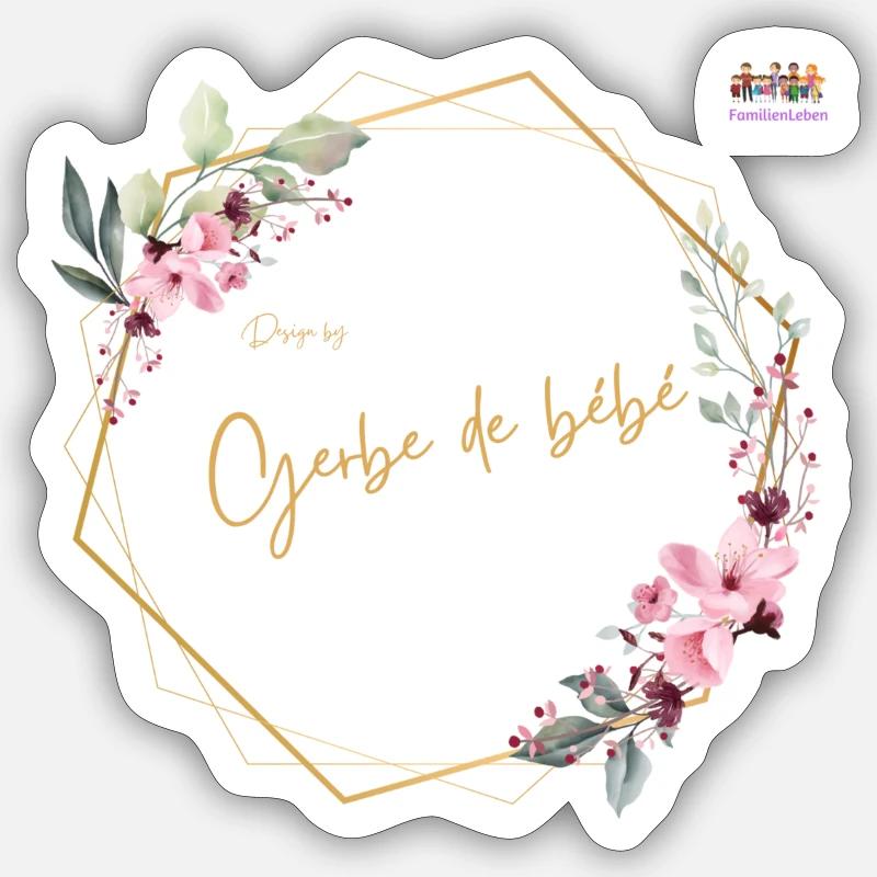 Design by Gerbe de bébé Sticker Größe S (10 x 10 cm)