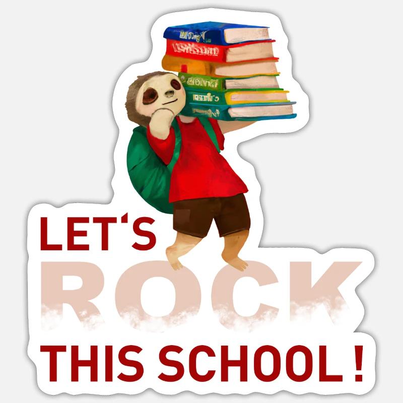 Faisons vibrer cette école - Sloth Sticker taille S (10 x 10 cm)