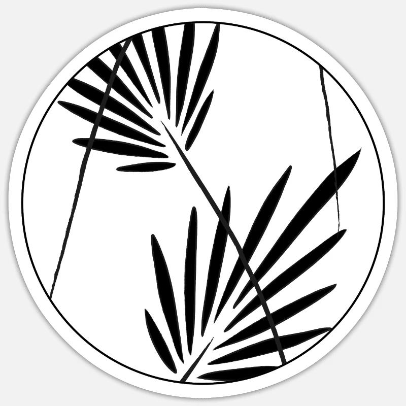 Pattern Design: Palmblatt - Blätter - Blattmuster Sticker Größe S (10 x 10 cm)