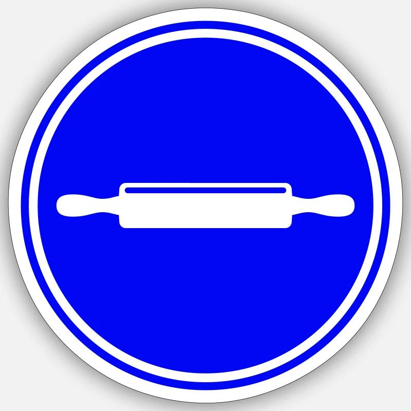 Kitchen roll rolling pin Sticker size S (10 x 10 cm)