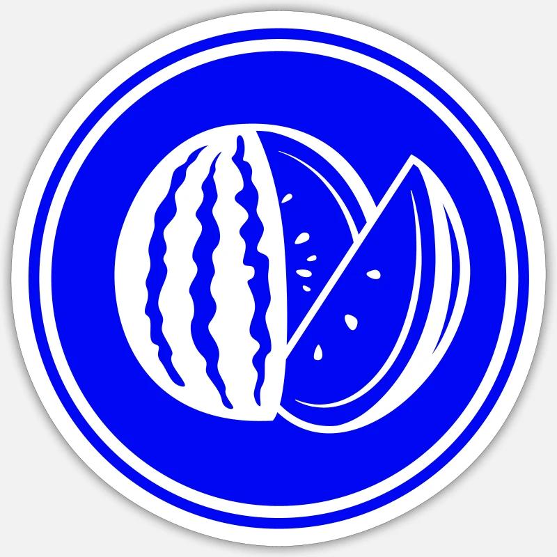 Melon fruit - Sticker size S (10 x 10 cm) - white matte