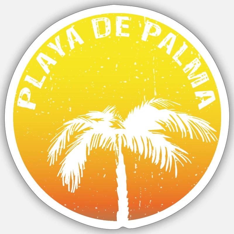 Revendication de Playa de Palma - Sticker taille S (10 x 10 cm) - blanc mat