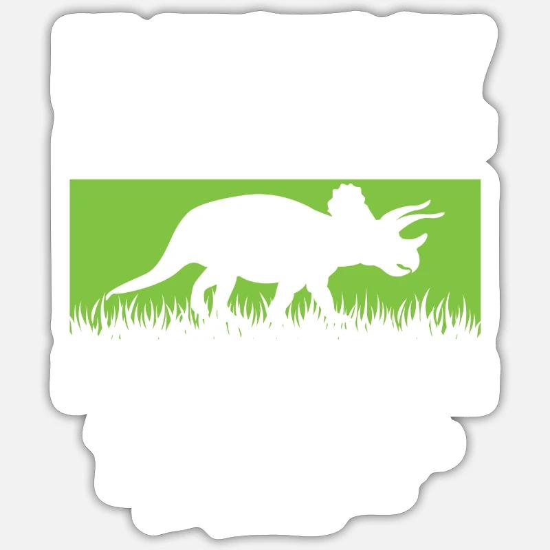 T-Rex Fleischfresser Raptor - Sticker Größe S (10 x 10 cm) - Mattweiß