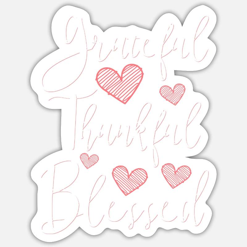 Kleeblatt Freude Liebe - Sticker Größe S (10 x 10 cm) - Mattweiß