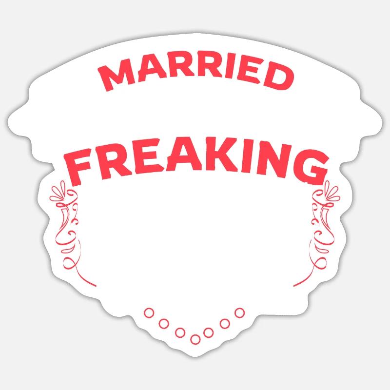 Ehe Ehefrau Geschenk Sticker Größe S (10 x 10 cm)