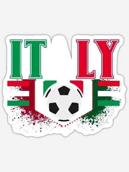 Italien Fußball Squadra Azzurra Sport Geschenk - Sticker Größe S (10 x 10 cm) - Mattweiß