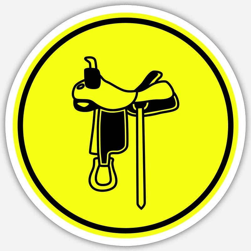 Icône de selle Sticker taille S (10 x 10 cm)