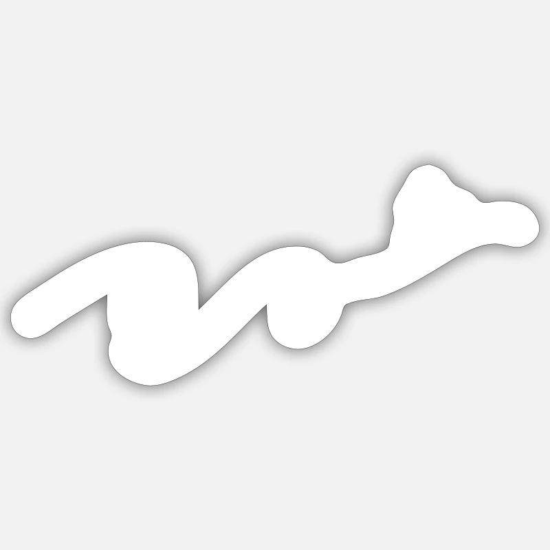 Vélo / VTT - Sticker taille S (10 x 10 cm) - blanc mat