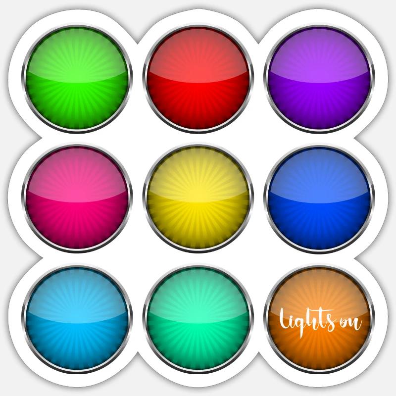 Lights on Sticker size S (10 x 10 cm)