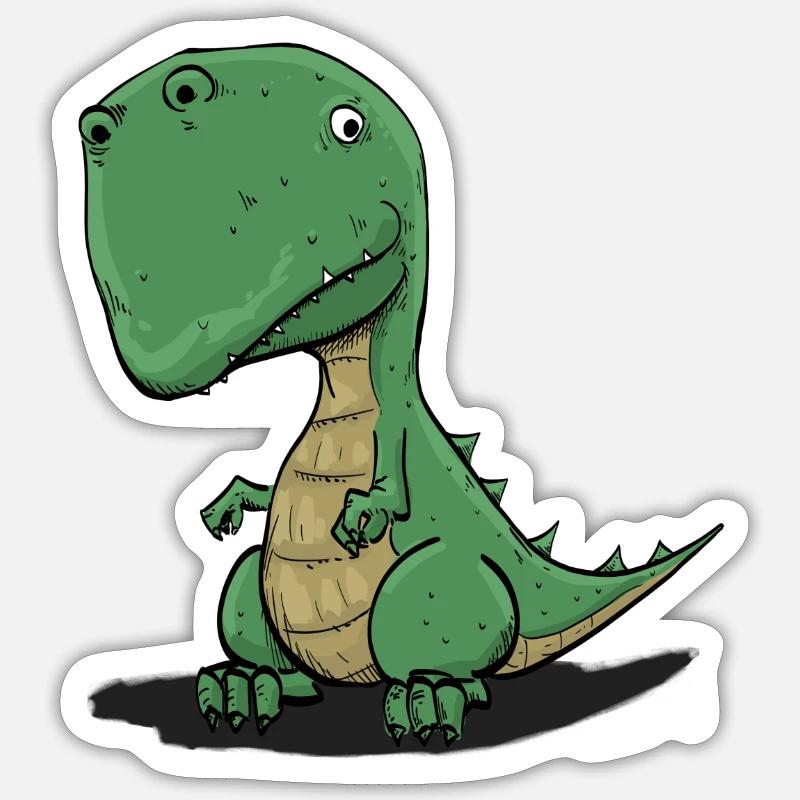 T-Rex - Sticker taille S (10 x 10 cm) - blanc mat