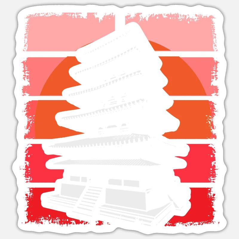 Japan Samurai Flag Gift Idea - Sticker size S (10 x 10 cm) - white matte