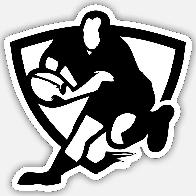 Rugby - Sticker size S (10 x 10 cm) - white matte