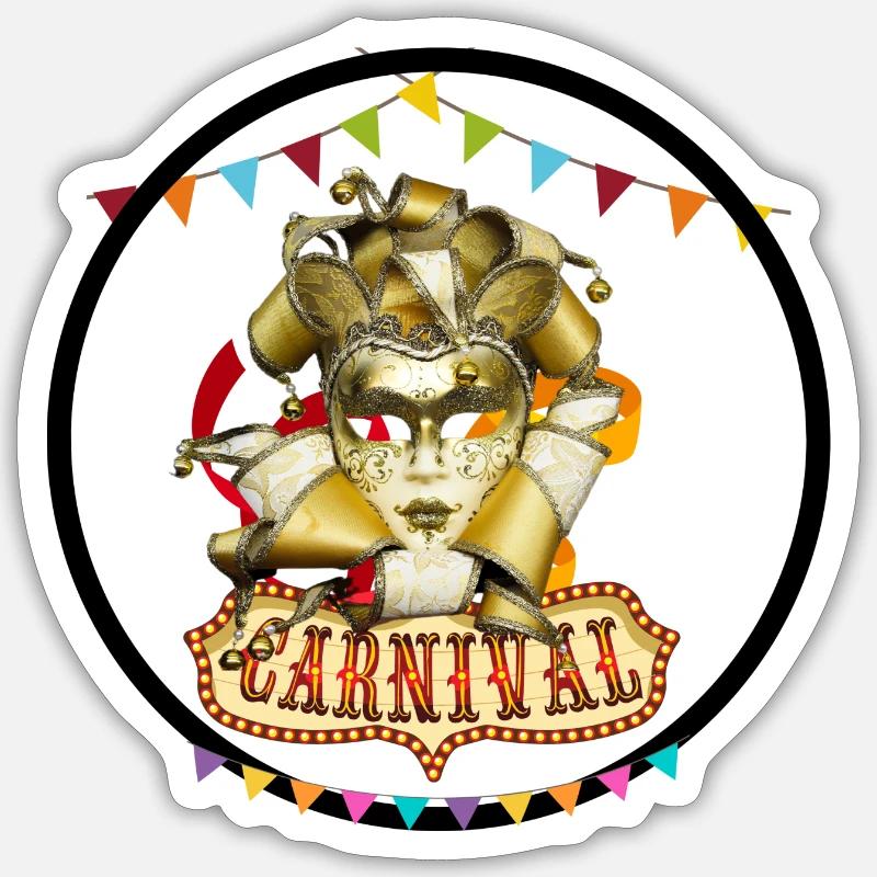 Carnaval Sticker taille S (10 x 10 cm)