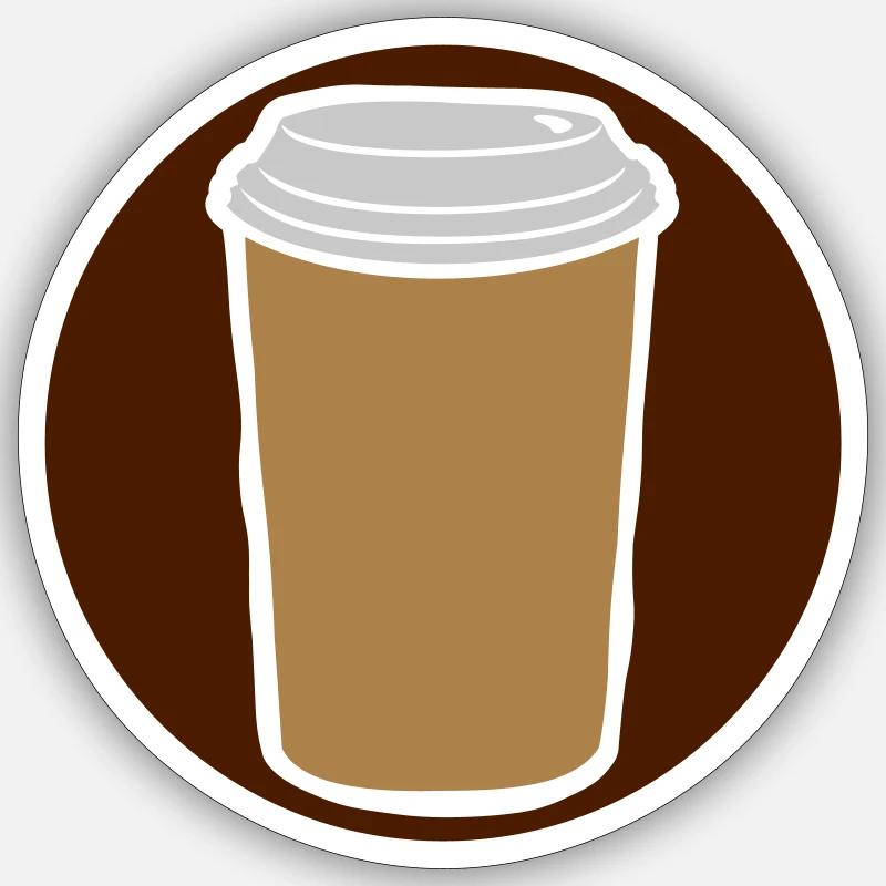 Circle Logo Mug Coffee Sticker size S (10 x 10 cm)