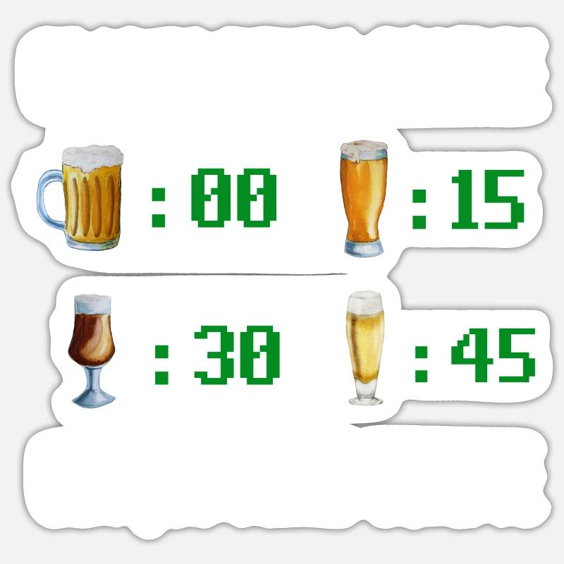 Chaque heure compte chaque bière compte Sticker taille S (10 x 10 cm)