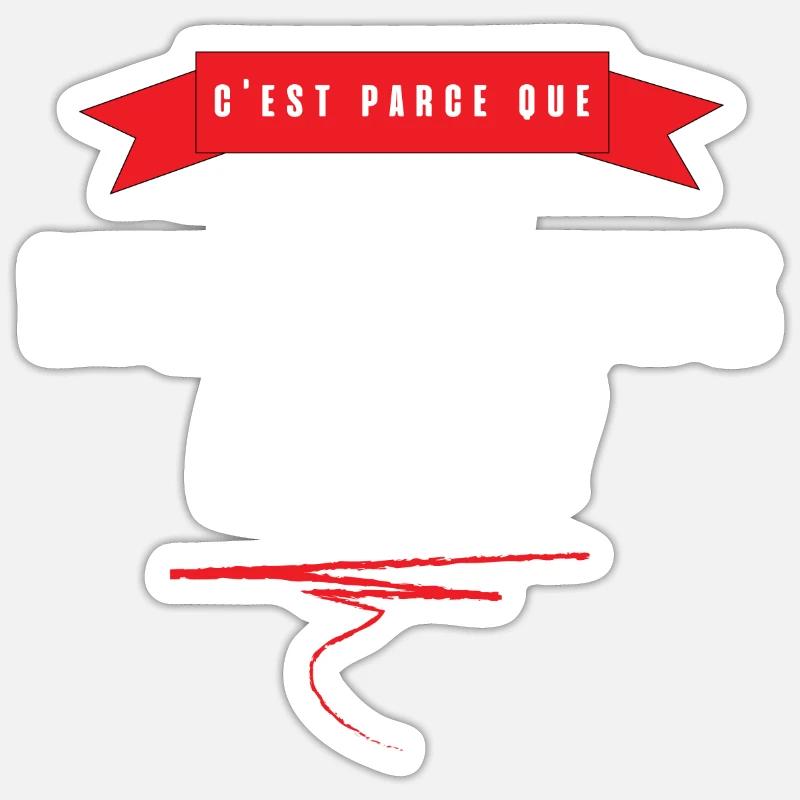 c'est parce que la nuit tombe que le ciel est bleu - Sticker taille S (10 x 10 cm) - blanc mat