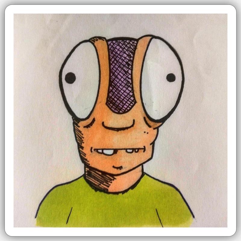 DerpMan. - Sticker Größe S (10 x 10 cm) - Mattweiß