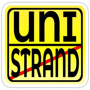 Universität Studenten - Sticker Größe S (10 x 10 cm) - Mattweiß - Vorne