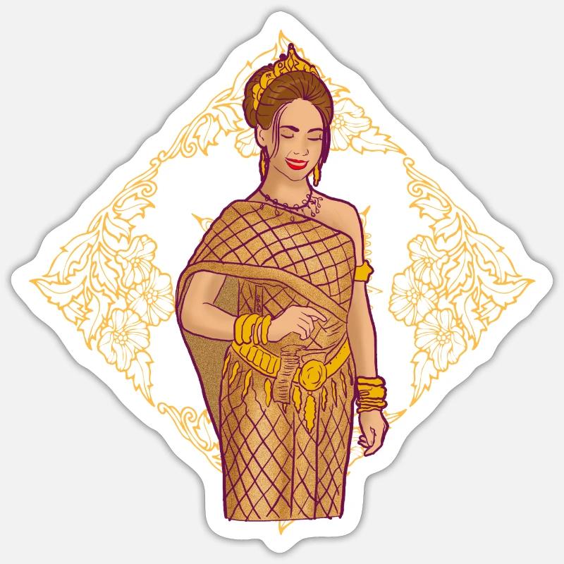 Cambodia Tradition Dance Khmer Apsara I Gift Sticker size S (10 x 10 cm)