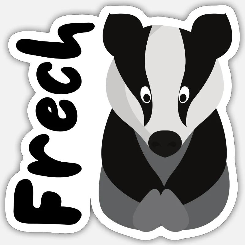Frechdachs - Sticker Größe S (10 x 10 cm) - Mattweiß