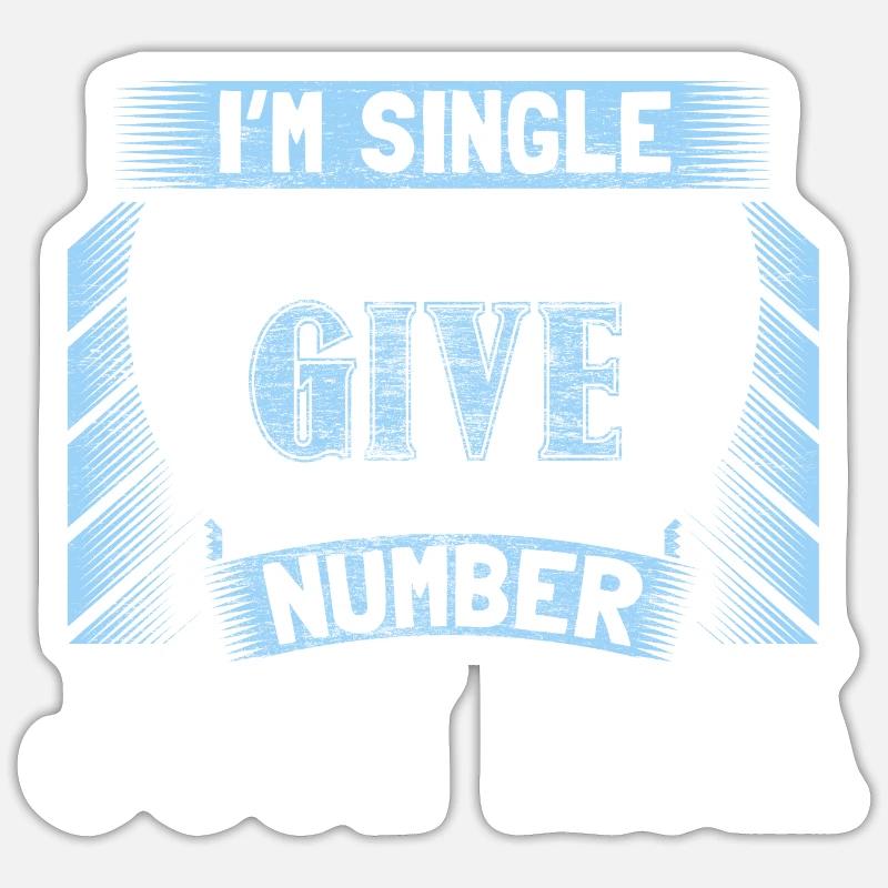 Single Independence Relationship Status Gift Sticker size S (10 x 10 cm)