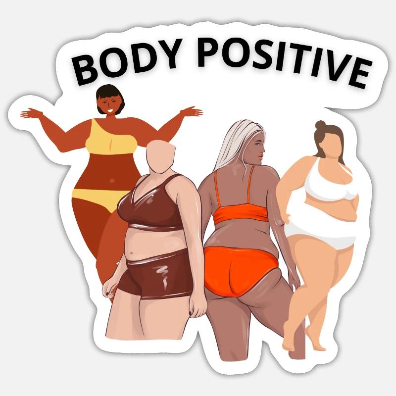 KÖRPER POSITIV - Sticker Größe S (10 x 10 cm) - Mattweiß