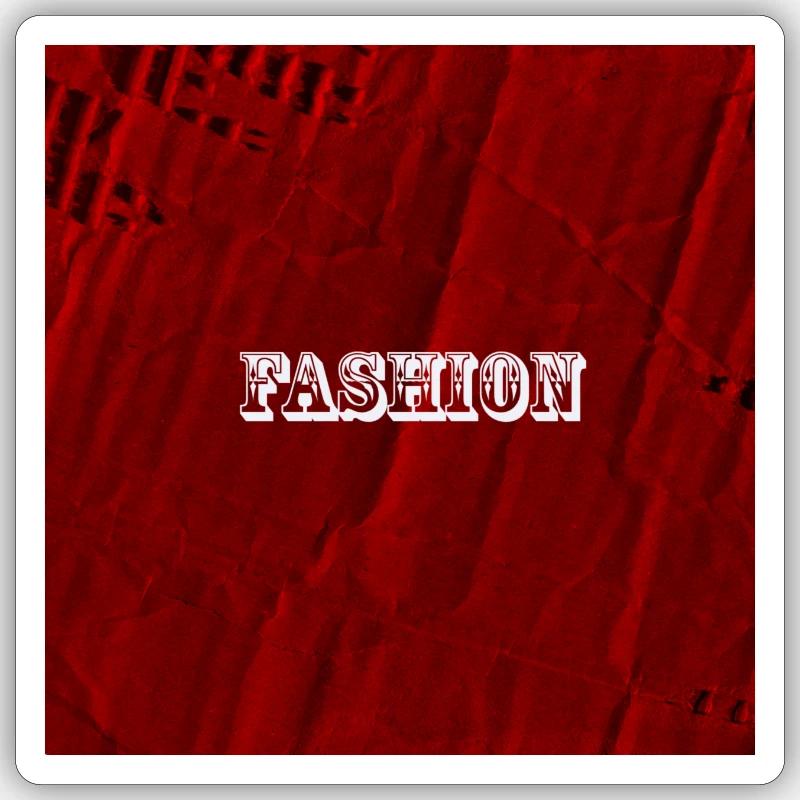 js fashion red Sticker size S (10 x 10 cm)