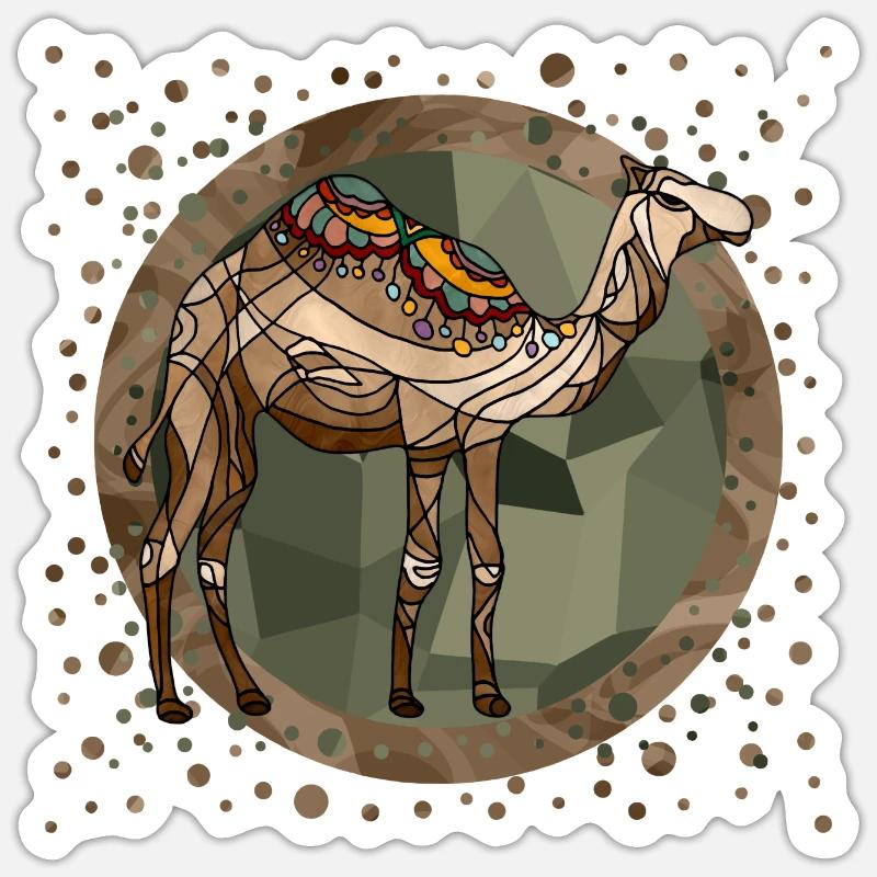 Kamel Sticker Größe S (10 x 10 cm)