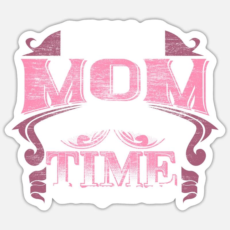 Idée cadeau maman célibataire - Sticker taille S (10 x 10 cm) - blanc mat