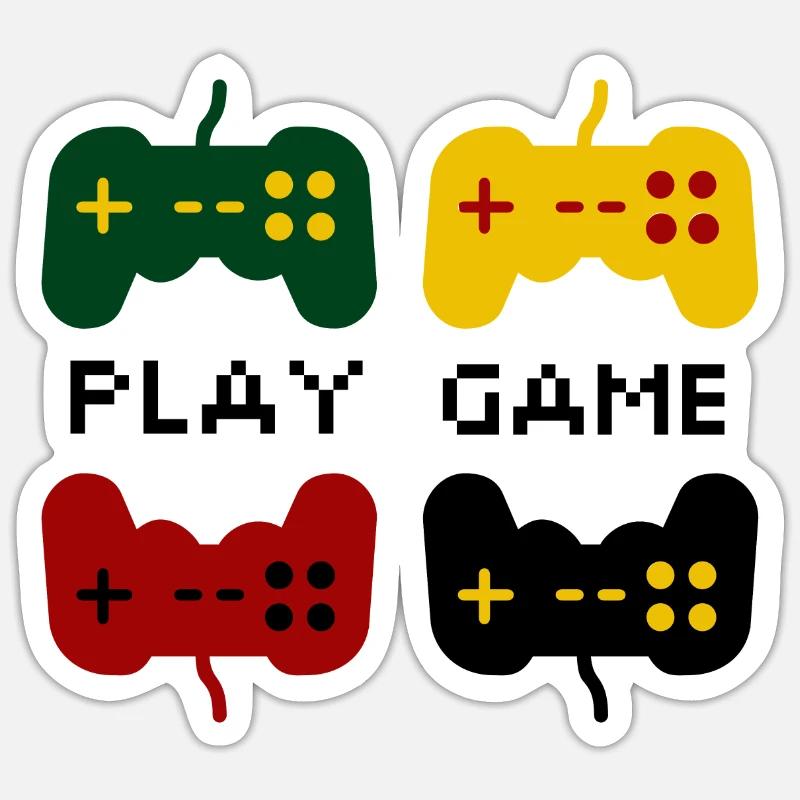 play game - Sticker taille S (10 x 10 cm) - blanc mat