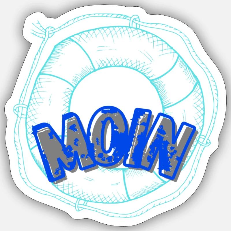 Moin 2 - Sticker Größe S (10 x 10 cm) - Mattweiß