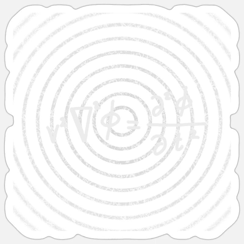 Differential wave equation Sticker size S (10 x 10 cm)