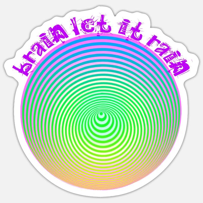brain let it rain - Sticker Größe S (10 x 10 cm) - Mattweiß