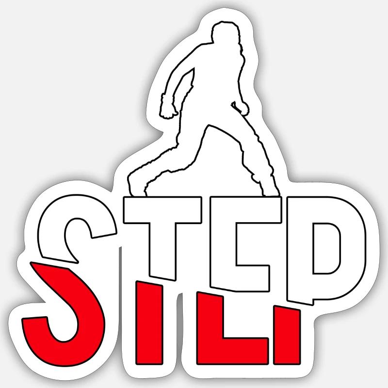 STEP - Sticker Größe S (10 x 10 cm) - Mattweiß