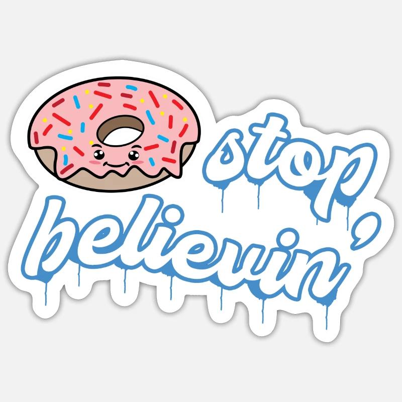 Snacking Donut Sweets Statement Dessert - Sticker size S (10 x 10 cm) - white matte