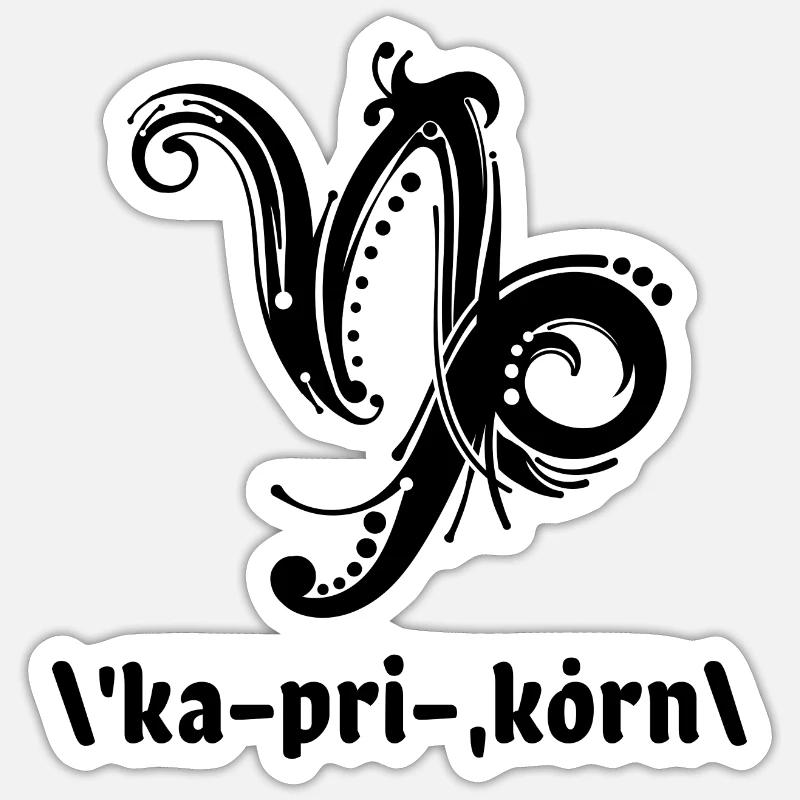 Astrologie Steinbock Sternbild Spruch Horoskop - Sticker Größe S (10 x 10 cm) - Mattweiß