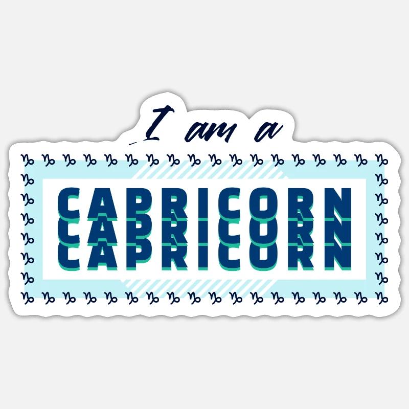 Superstition Astrology Capricorn Zodiac Saying Sticker size S (10 x 10 cm)
