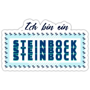 Tierkreiszeichen Steinbock Statement Horoskop - Sticker Größe S (10 x 10 cm) - Mattweiß - Vorne