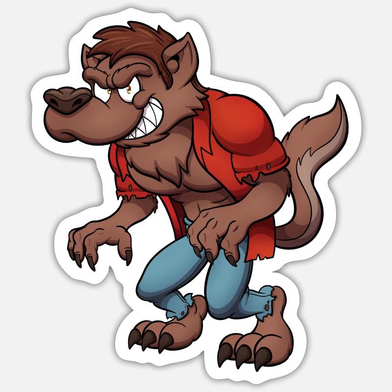 Werewolf - Sticker size S (10 x 10 cm) - white matte