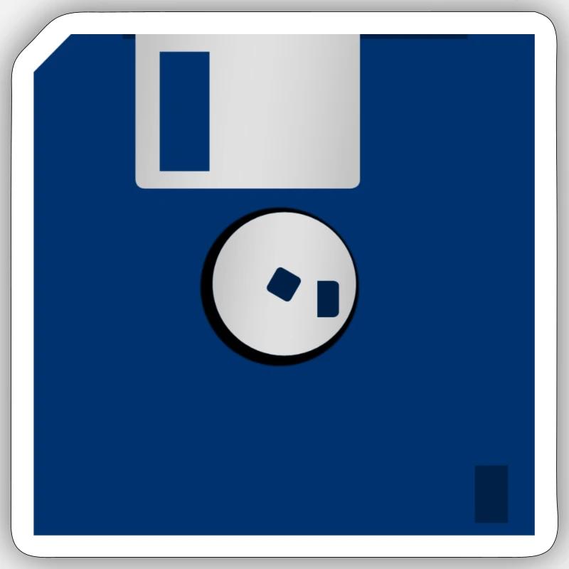 Diskette - Sticker Größe S (10 x 10 cm) - Mattweiß