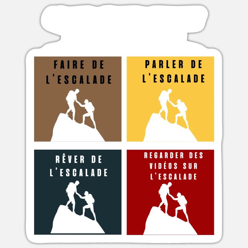 ce que je fais durant mon temps libre escalade Sticker taille S (10 x 10 cm)
