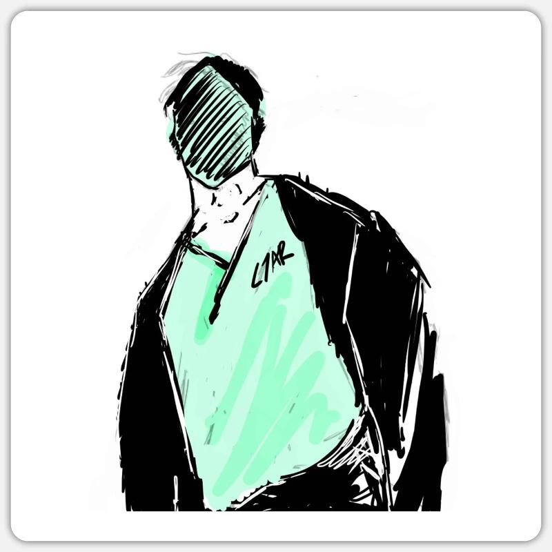 JYN - L’influenceur virtuel moderne Sticker taille S (10 x 10 cm)