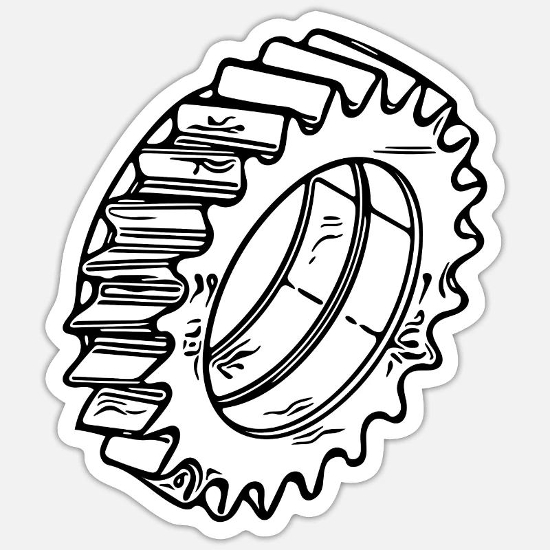 Conception de composants de machines à engrenages Sticker taille S (10 x 10 cm)