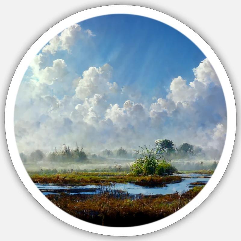 Le paradis dans le pays - Sticker taille S (10 x 10 cm) - blanc mat