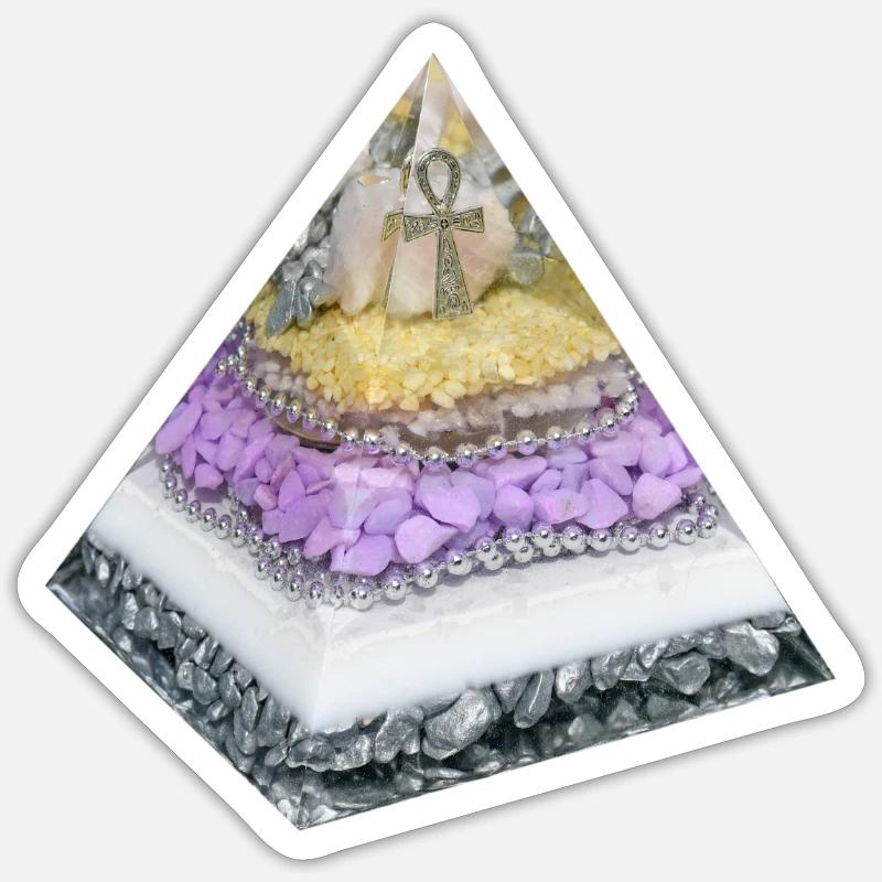 Pyramide d’Ankh / Protection / Vie éternelle Sticker taille S (10 x 10 cm)