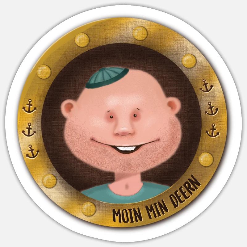 Moin Min Deern Sticker Größe S (10 x 10 cm)