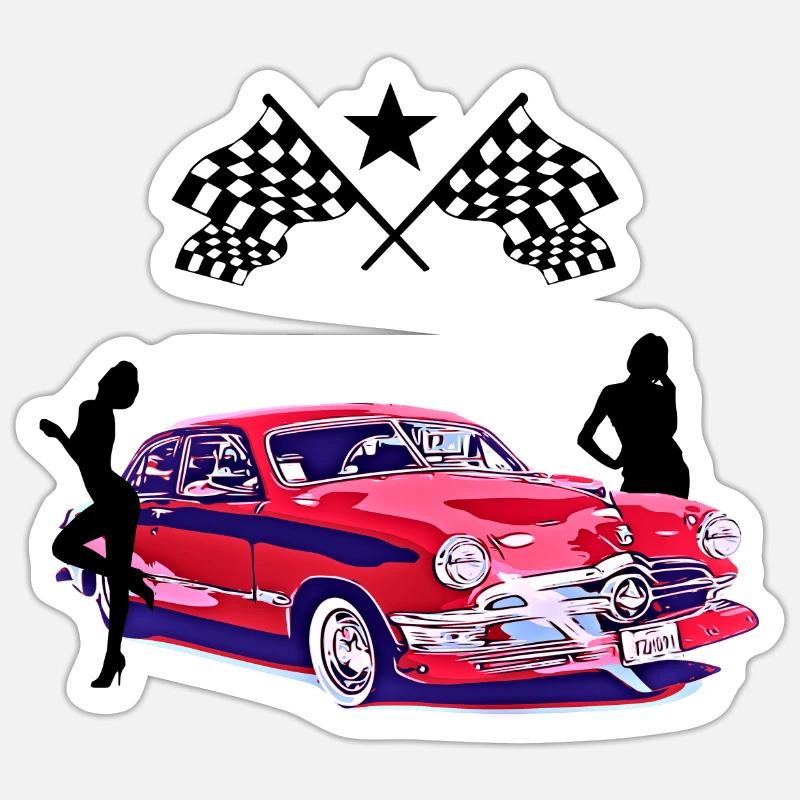 Auto - Sticker Größe S (10 x 10 cm) - Mattweiß