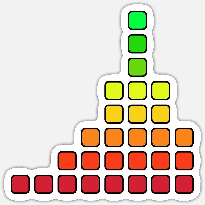 Traffic Light gradient - Fibonacci Sticker size S (10 x 10 cm)
