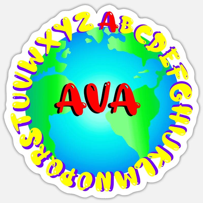 ABC AVA - Sticker Größe S (10 x 10 cm) - Mattweiß