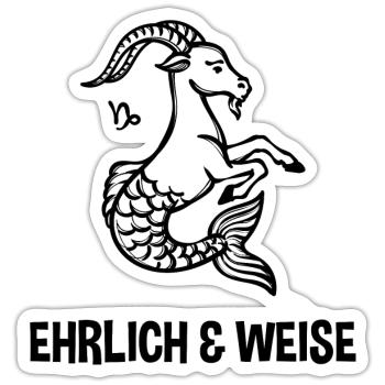 Steinbock Statement Galaxie Astrologie Tierkreis - Sticker Größe S (10 x 10 cm) - Mattweiß - Vorne